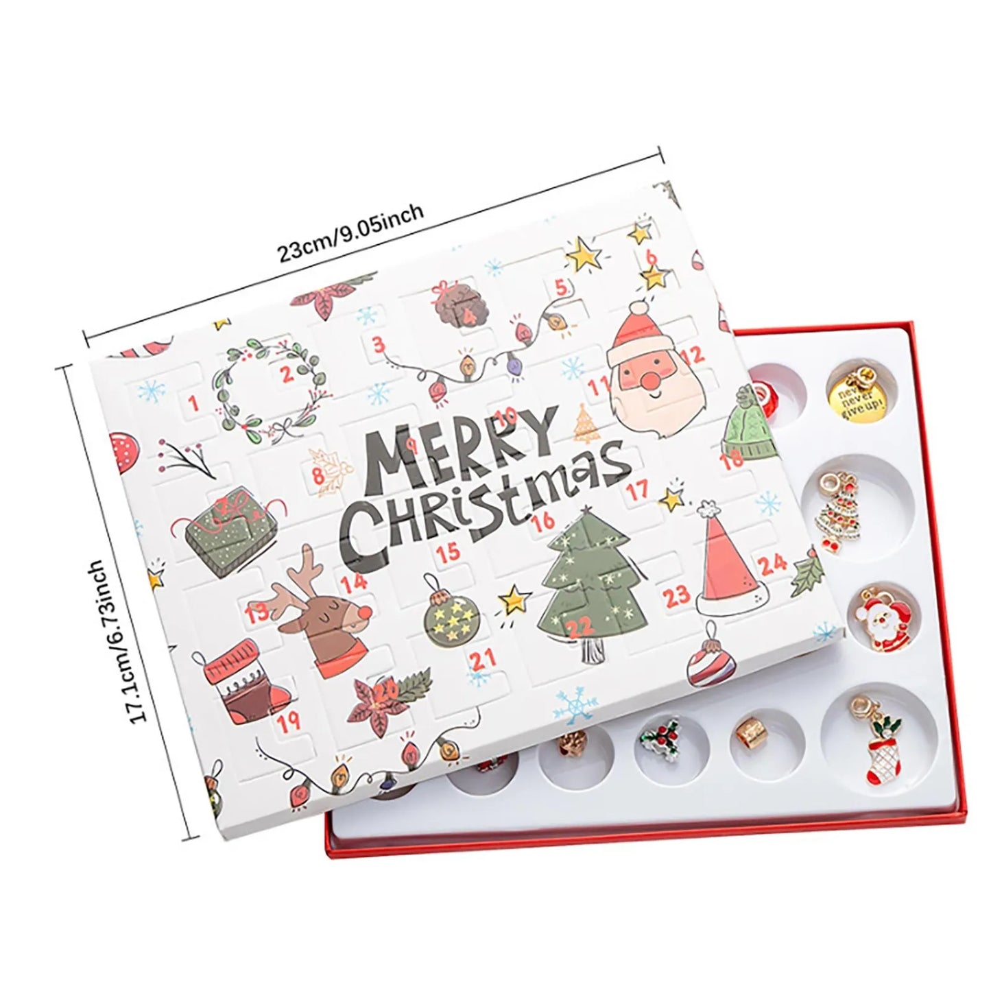 🎁 Christmas Advent Calendar Bracelet Set – 24 Days of Cozy Holiday Magic