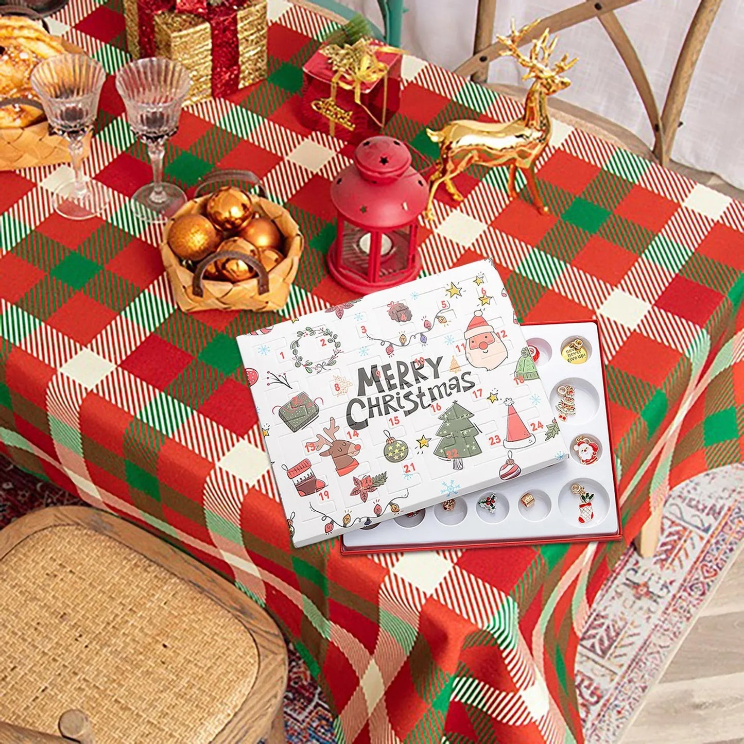 🎁 Christmas Advent Calendar Bracelet Set – 24 Days of Cozy Holiday Magic